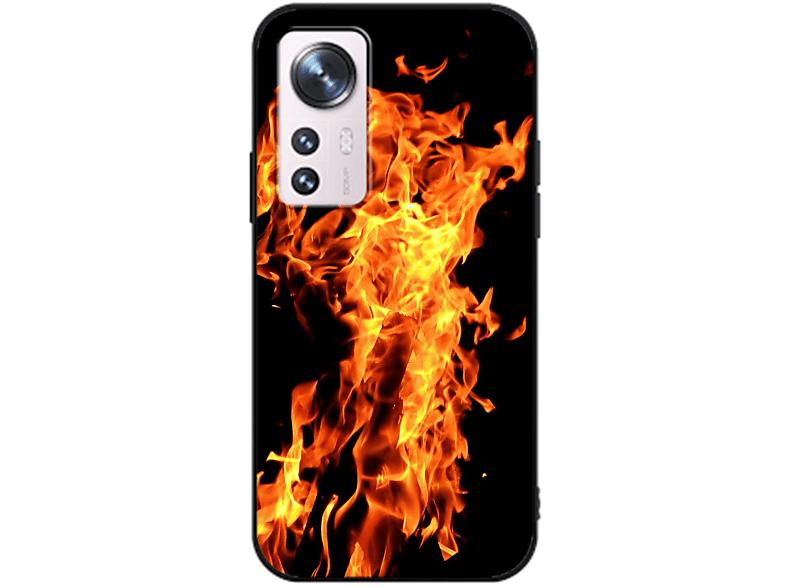 KÖNIG DESIGN Case, Backcover, Xiaomi, 12 Pro, Feuer