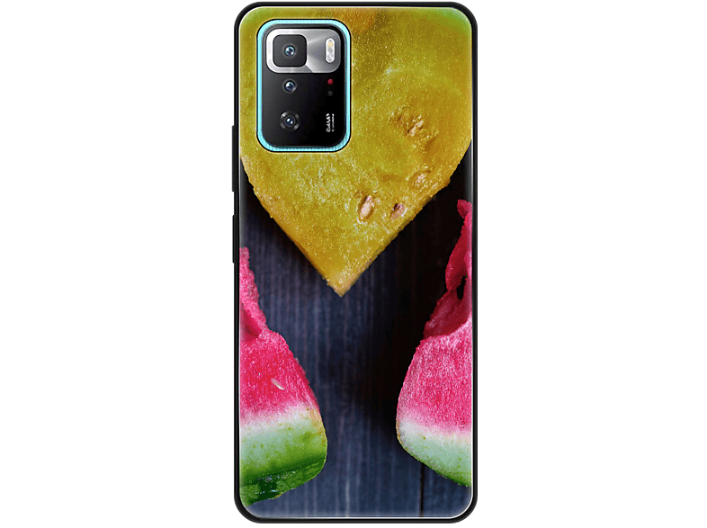 Case, Poco GT, DESIGN X3 Backcover, Wassermelone Xiaomi, KÖNIG