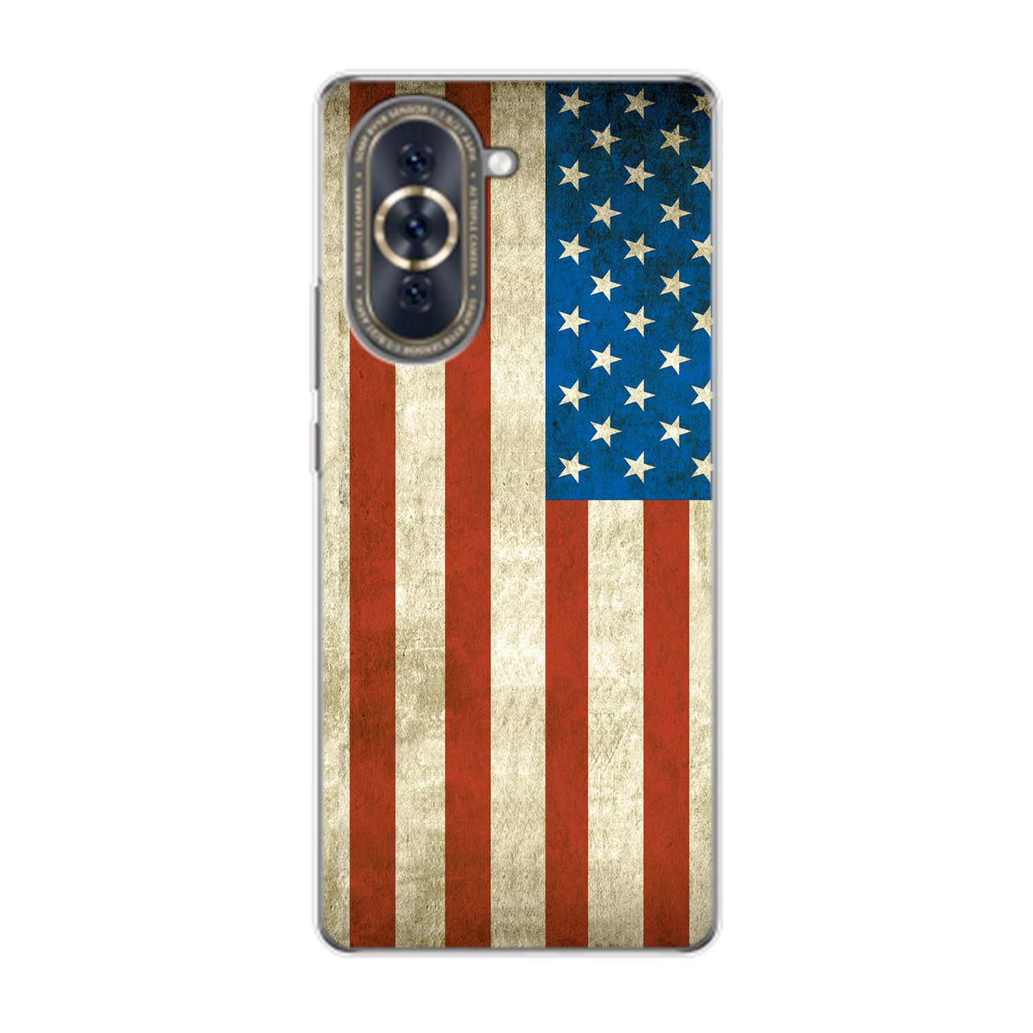 KÖNIG DESIGN Case, Backcover, Huawei, USA Flagge nova 10