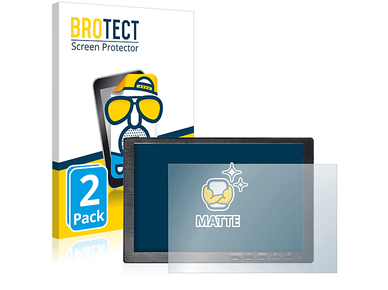 BROTECT 2x matte Schutzfolie(für Kenowa TFT LED Portable Monitor (10.1\