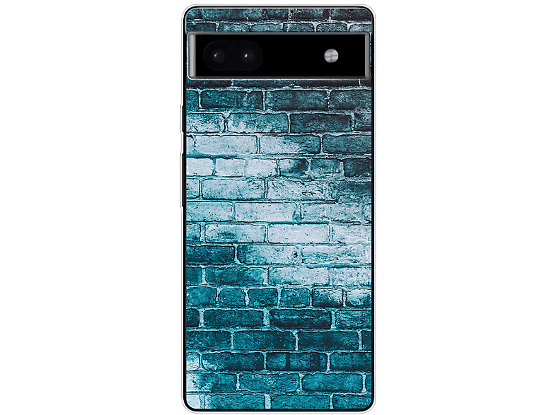 KÖNIG DESIGN Case, Backcover, Google, Pixel 6A, Ziegelwand