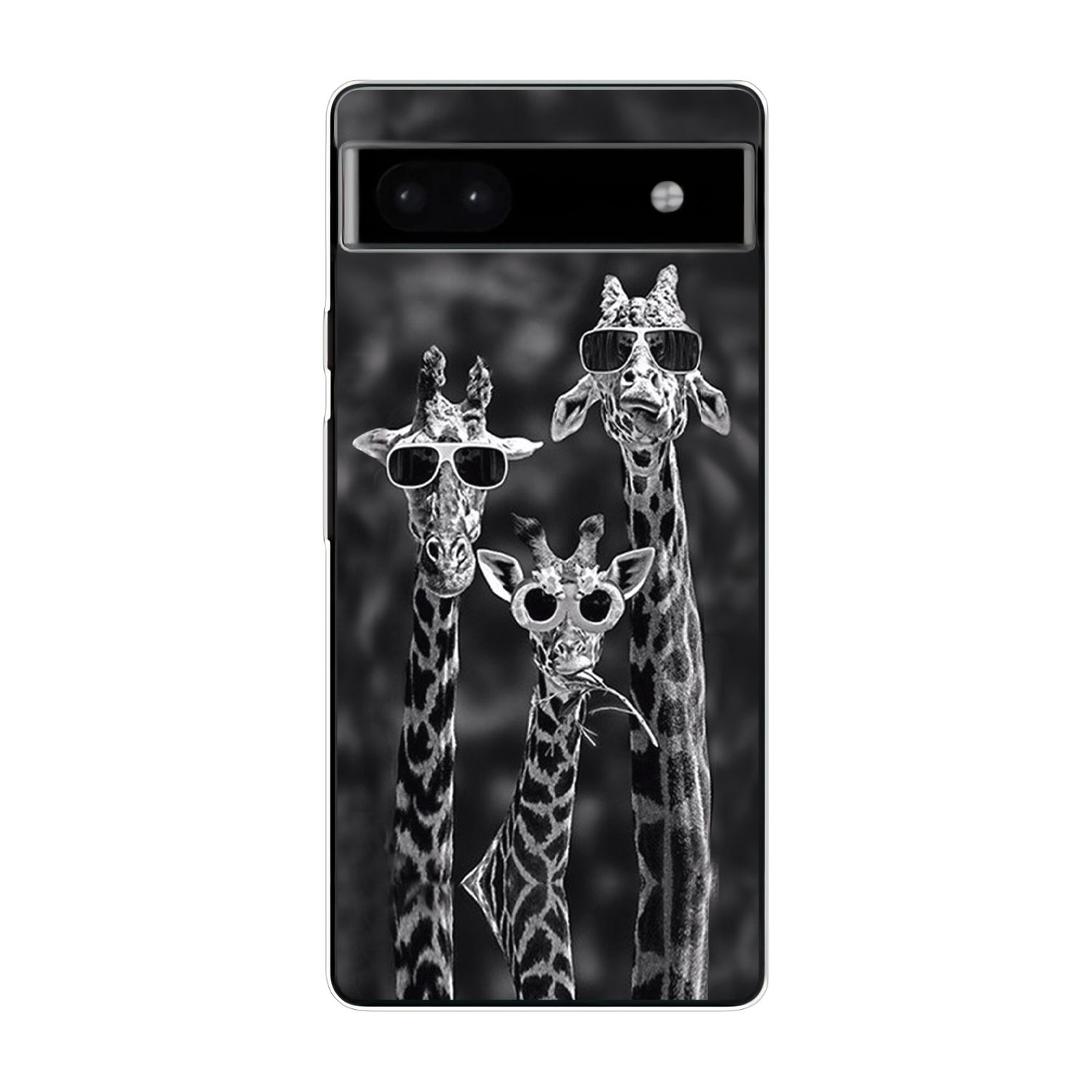 KÖNIG DESIGN Pixel 6A, Case, 3 Giraffen Google, Backcover
