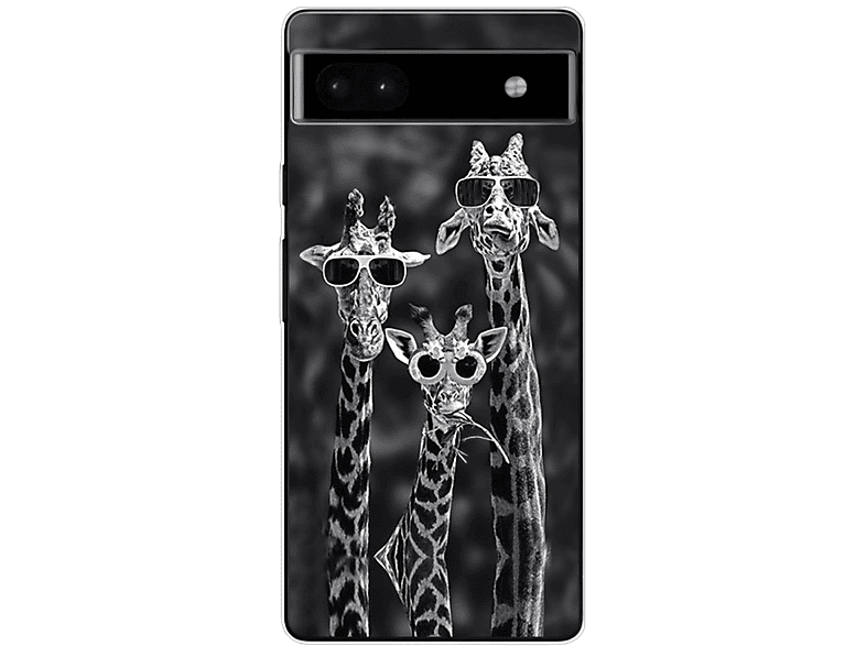 KÖNIG DESIGN Case, Giraffen Google, 3 Pixel 6A, Backcover