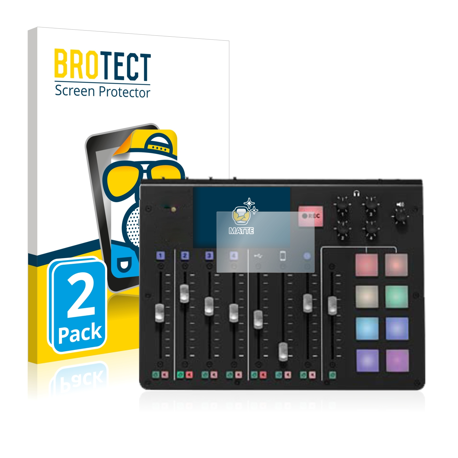 BROTECT 2x matte 1) Rode Rodecaster Pro Schutzfolie(für