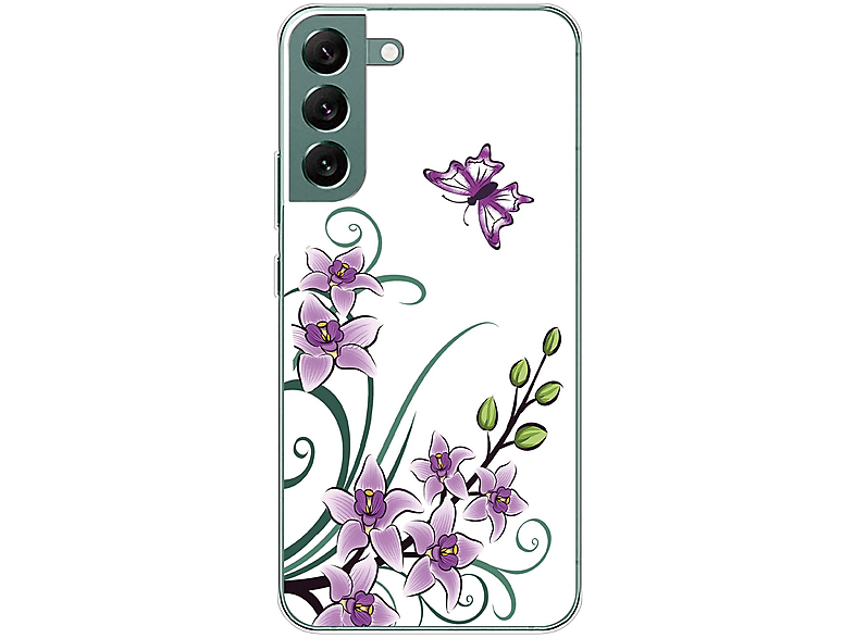 KÖNIG DESIGN Case, Backcover, Plus Lotusblume Galaxy S22 5G, Samsung
