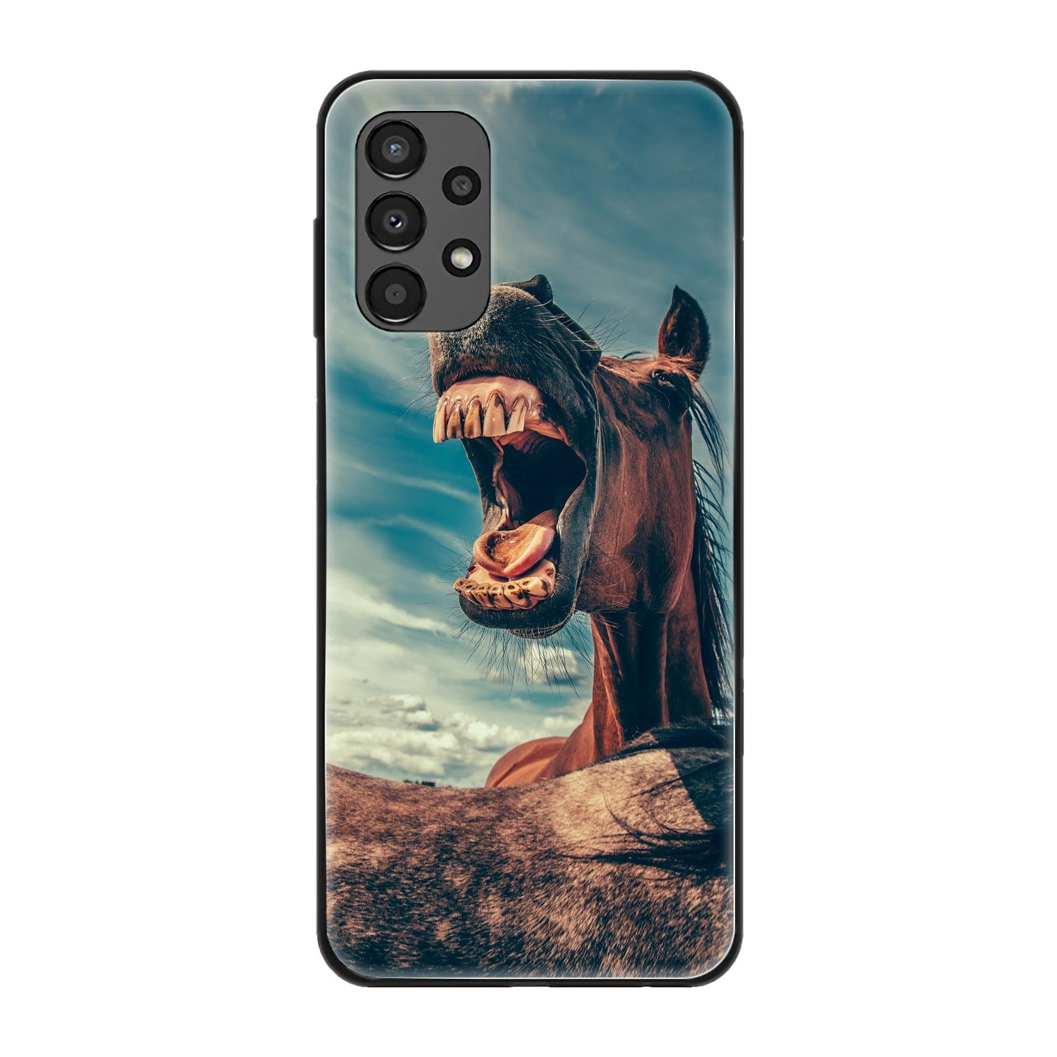Pferd A13 4G, Backcover, Galaxy Samsung, Lustiges DESIGN KÖNIG Case,