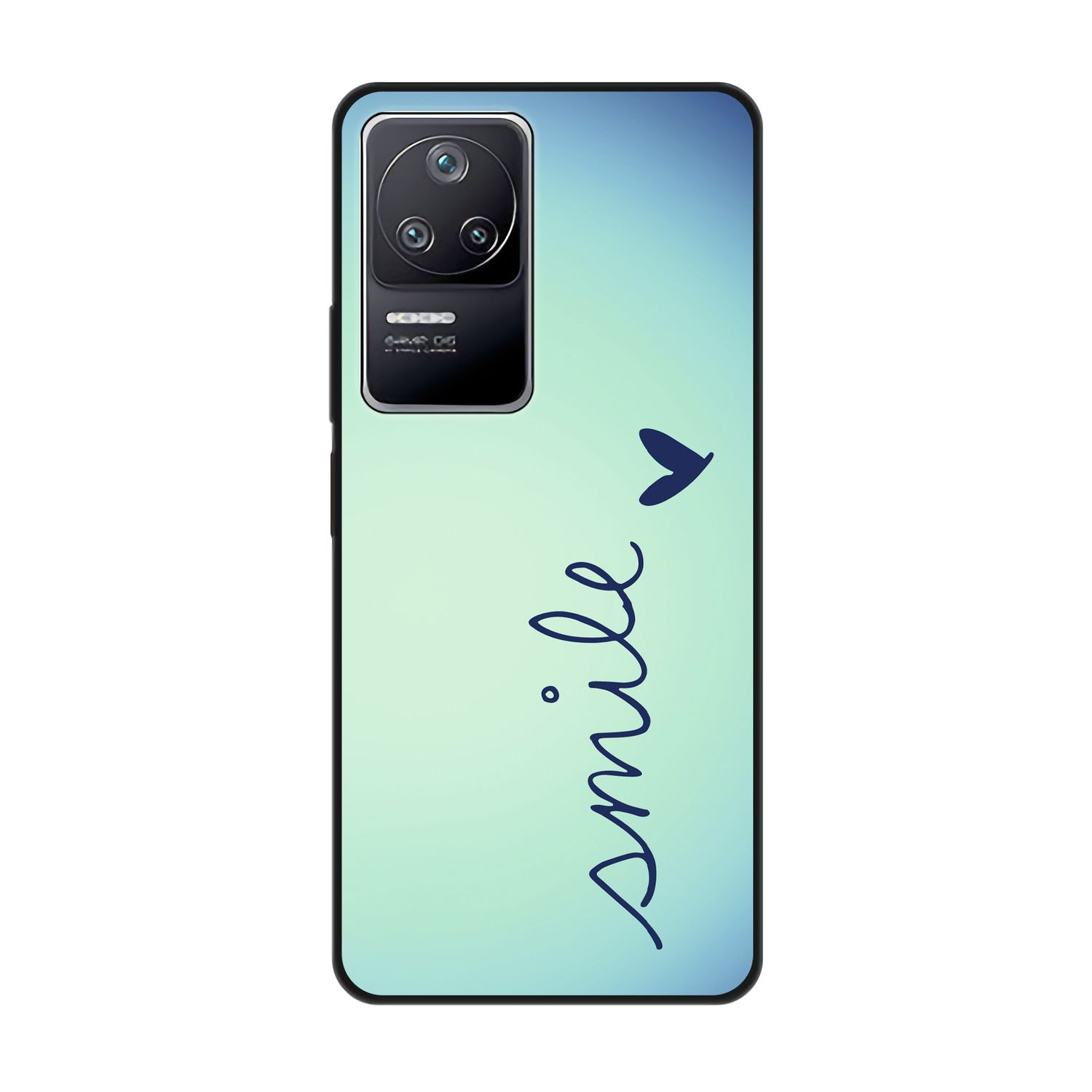 DESIGN Backcover, Smile Blau Case, F4, Xiaomi, Poco KÖNIG