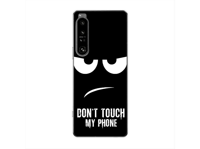 KÖNIG DESIGN Case, Backcover, Sony, Xperia 1 IV, Dont Touch My Phone Schwarz