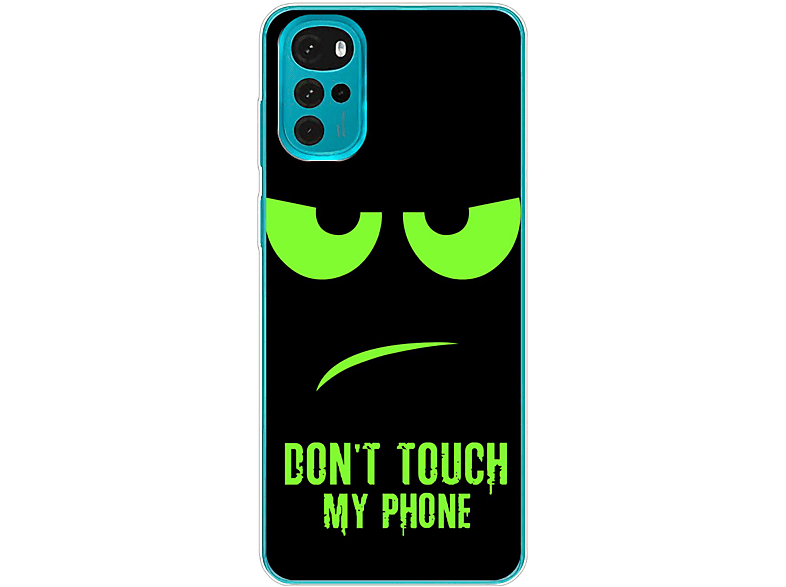 KÖNIG DESIGN Case, Backcover, Motorola, Moto G22, Dont Touch My Phone Grün