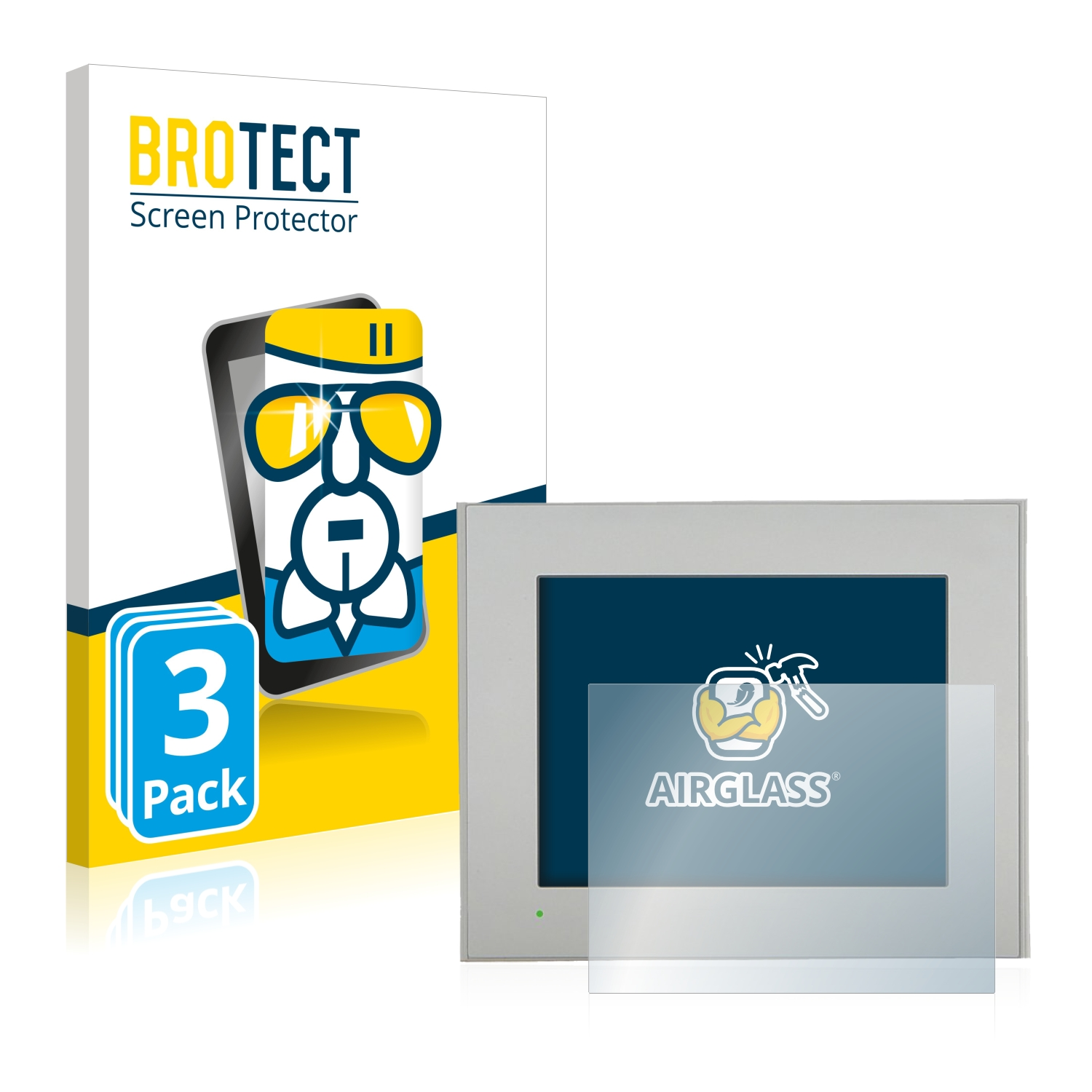 BROTECT 3x Schutzfolie(für Pro-Face klare Airglass GP-4301T)