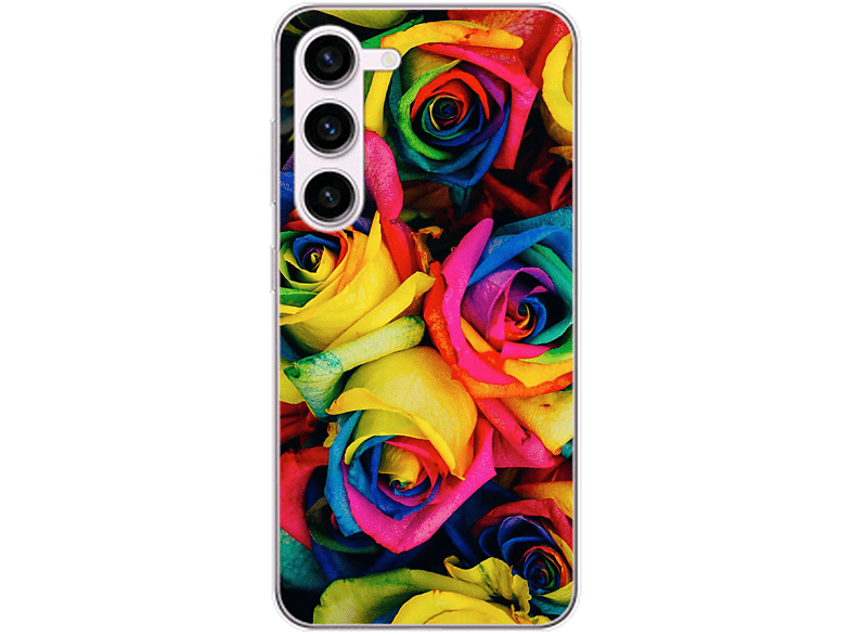 Backcover, Case, Rosen S23, Bunte DESIGN KÖNIG Galaxy Samsung,