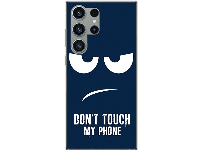 KÖNIG DESIGN Case, Backcover, Samsung, Galaxy S23 Ultra, Dont Touch My Phone Blau