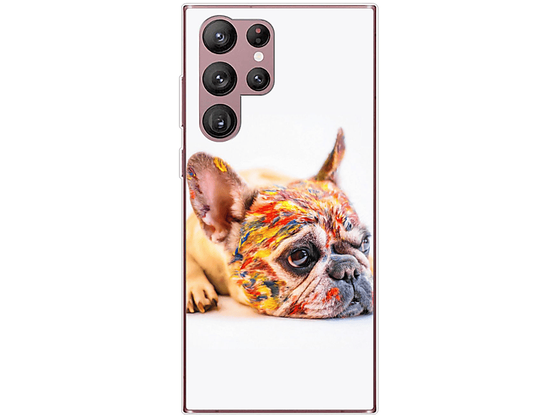 KÖNIG DESIGN Case, Backcover, Samsung, Galaxy S22 Ultra 5G, Bulldogge Bunt | Backcover