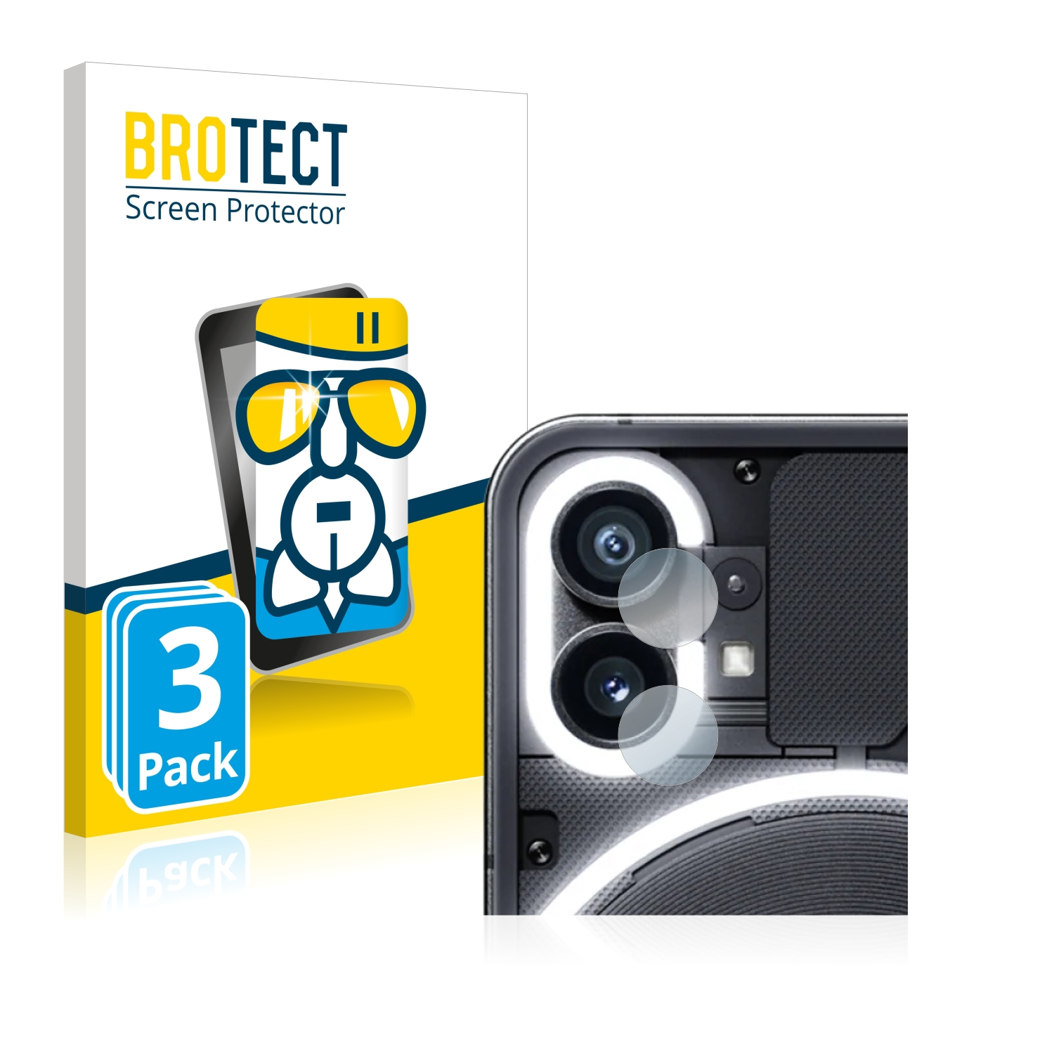 BROTECT 3x Airglass klare Schutzfolie(für Nothing (1)) Phone