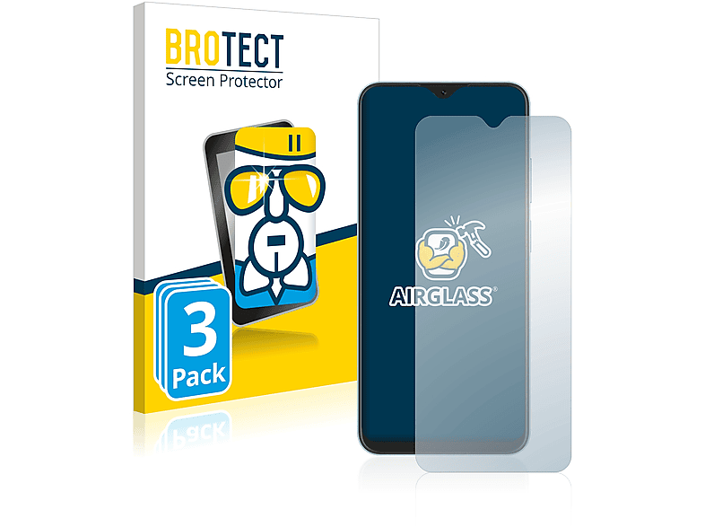 BROTECT 3x Airglass klare Schutzfolie(für Blackview Oscal C80)