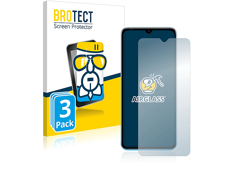 BROTECT 3x Airglass klare Schutzfolie(für Infinix Note 12i)