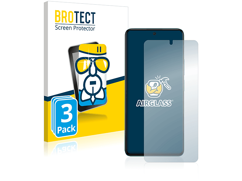 BROTECT 3x Airglass Schutzfolie(für Poco F4) klare Xiaomi
