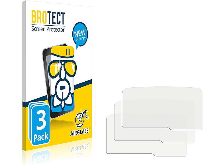 BROTECT 3x Airglass klare Schutzfolie(für Flymaster Live DS)