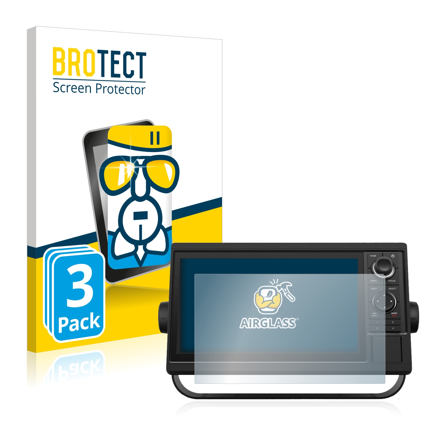 BROTECT 1022xsv) klare GPSMAP Garmin Schutzfolie(für Airglass 3x