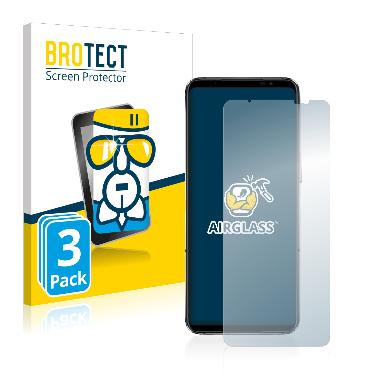 6D Airglass 3x ASUS Phone klare Ultimate) Schutzfolie(für BROTECT ROG