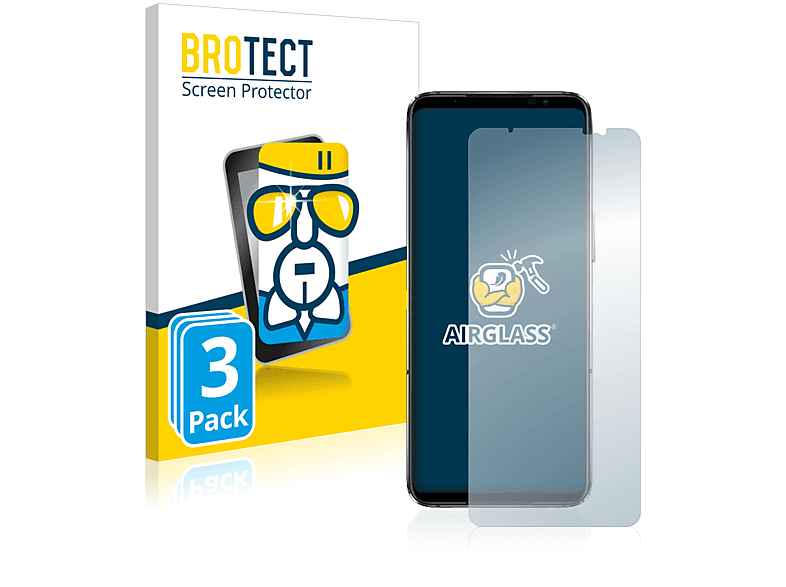 BROTECT 3x Airglass klare Schutzfolie(für ASUS ROG Phone 6D Ultimate)