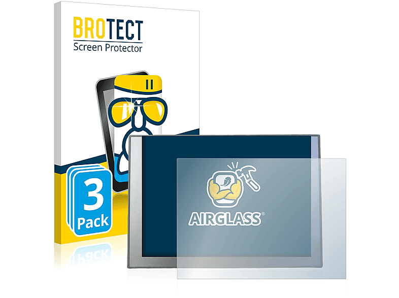 BROTECT 3x Airglass klare Schutzfolie(für Siemens TP 900 Comfort INOX)