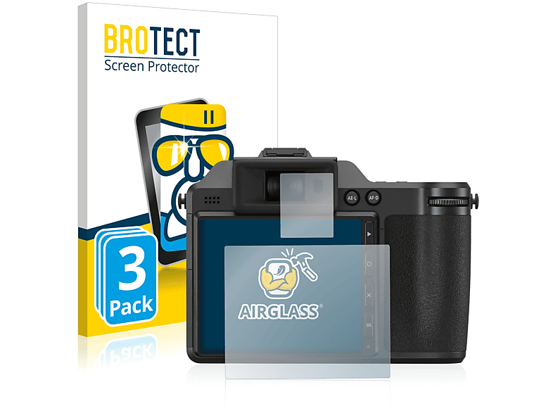 BROTECT 3x Airglass klare Schutzfolie(für Fujifilm X-H2) | Kamera Schutzfolie