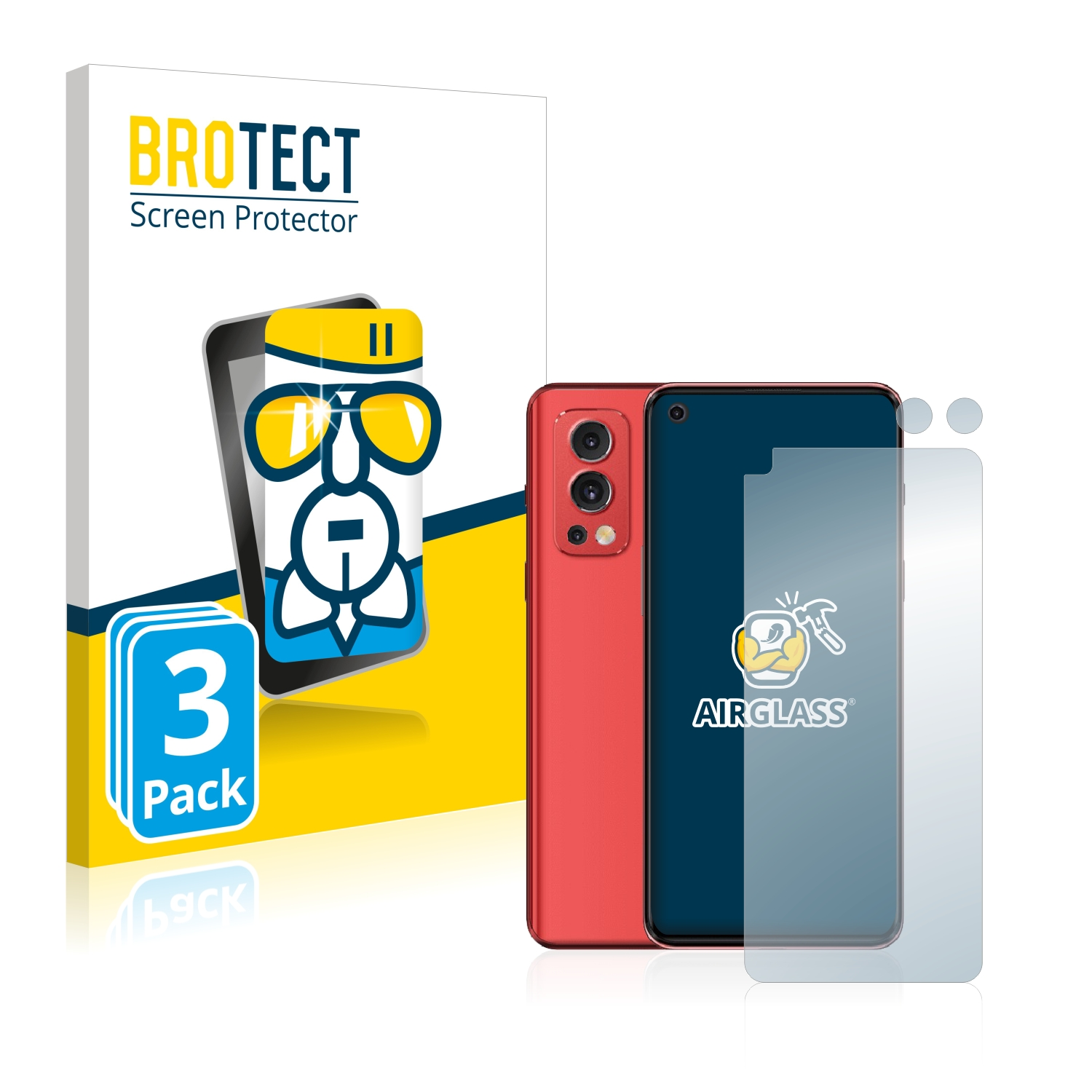 BROTECT 3x Airglass klare Nord Schutzfolie(für OnePlus 5G) 2