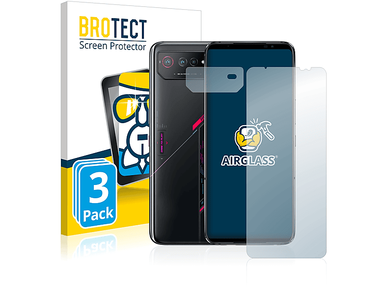 BROTECT 3x Airglass klare Schutzfolie(für ASUS ROG Phone 6)