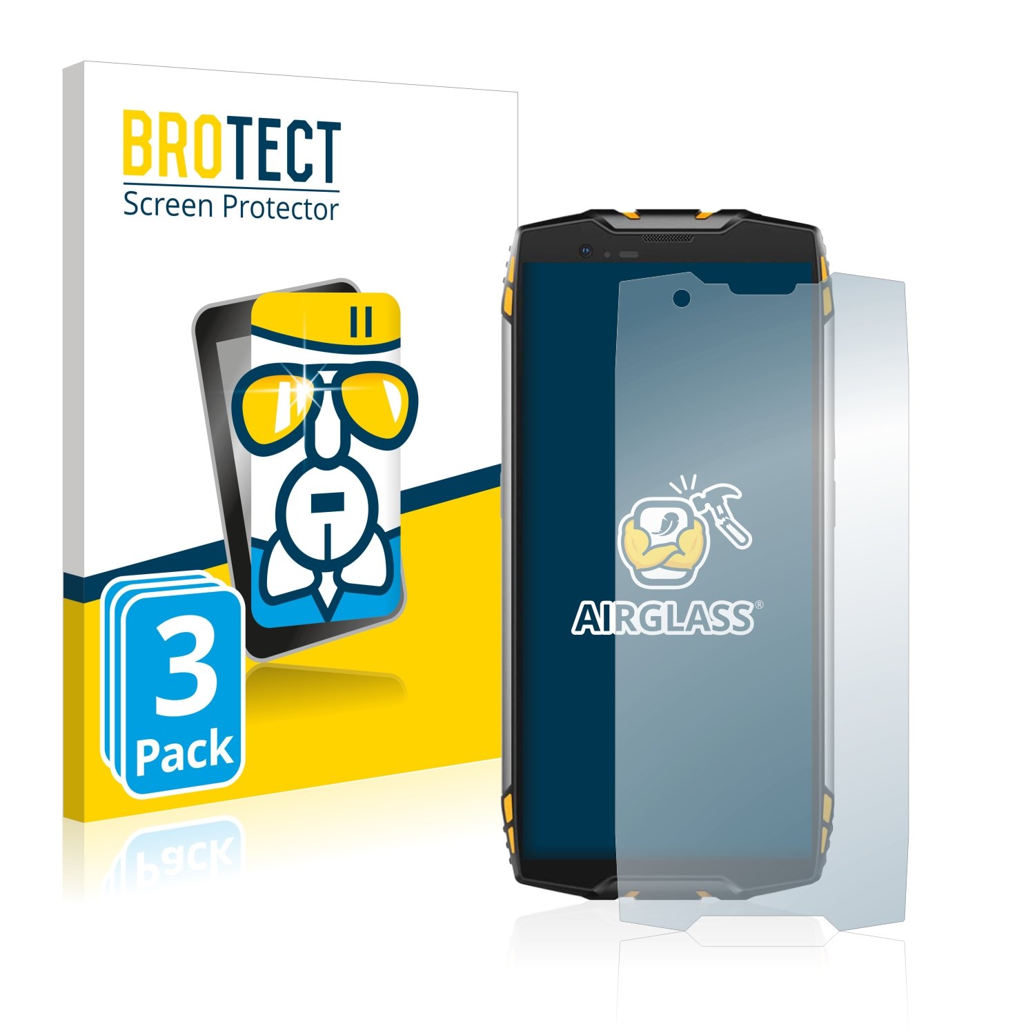 BROTECT 3x Airglass klare Schutzfolie(für BV6800 Blackview Pro)