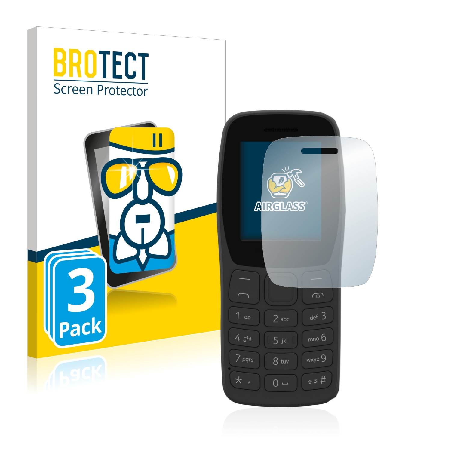 klare Schutzfolie(für 3x Airglass 110 Nokia BROTECT 2022)