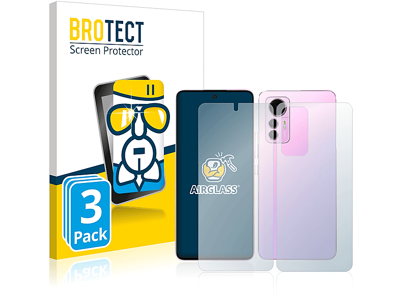BROTECT 3x Airglass klare Schutzfolie(für Xiaomi 12 Lite)