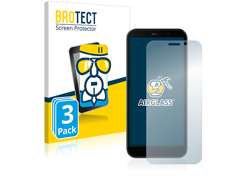 BROTECT 3x Airglass klare Schutzfolie(für Doogee X97 Pro)