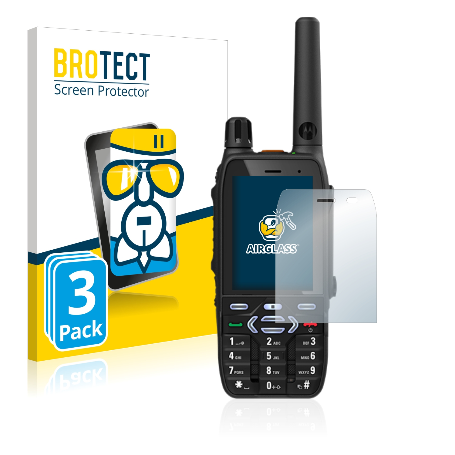 BROTECT 3x Airglass klare MXP600) Motorola Schutzfolie(für