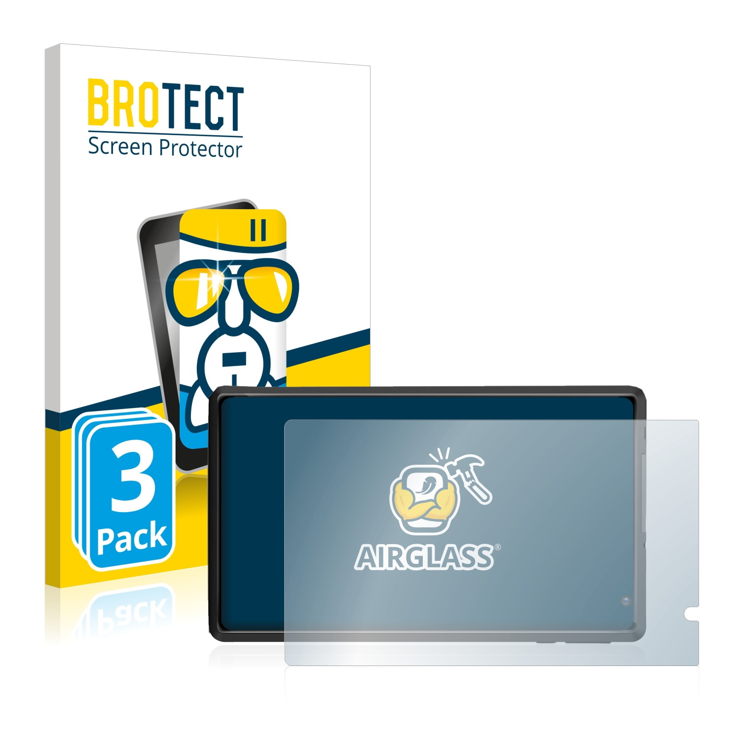 L8) Airglass BROTECT klare Pritom 3x Schutzfolie(für