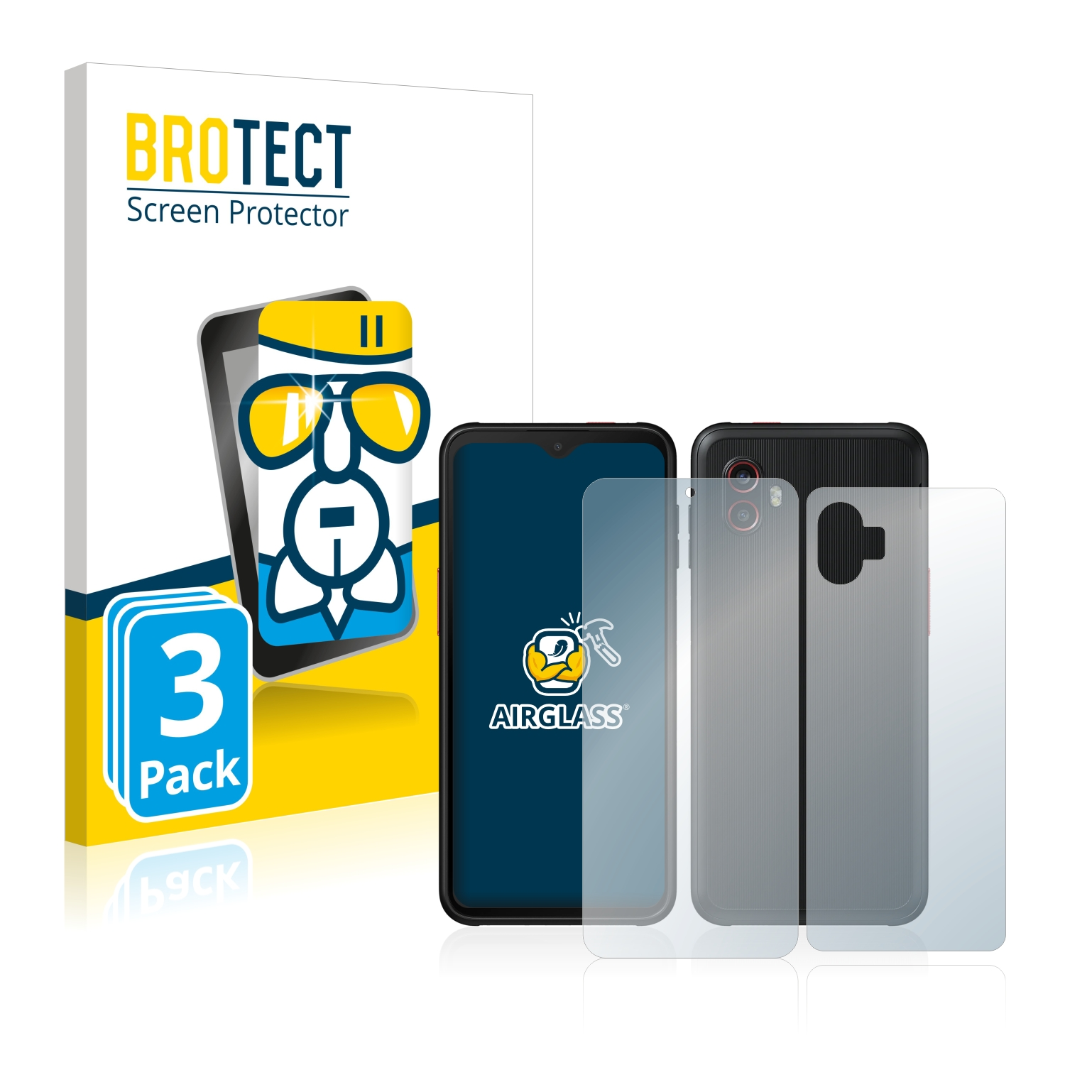BROTECT Xcover Samsung 6 Pro) Schutzfolie(für Galaxy klare Airglass 3x