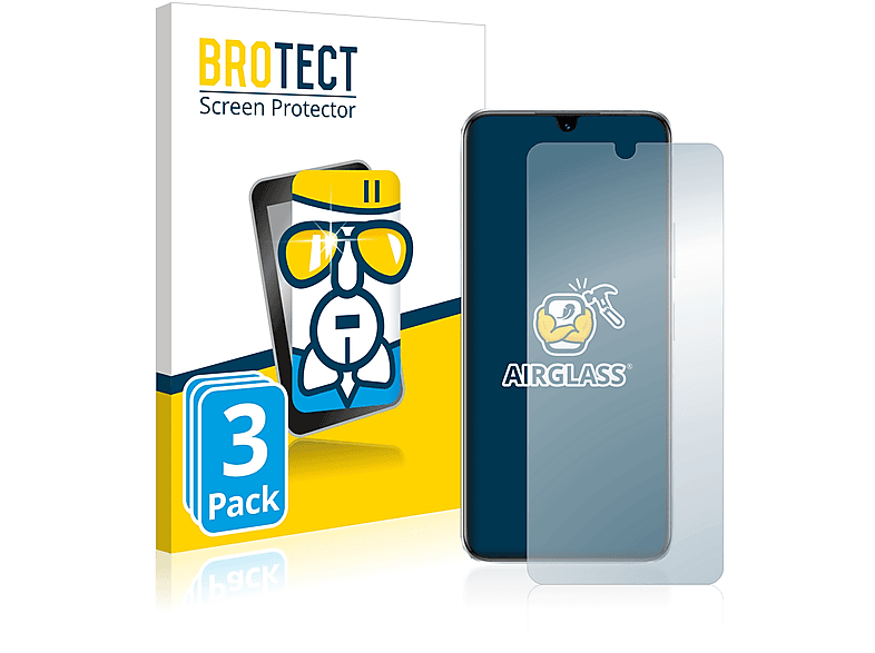 Schutzfolie(für Pro 12 BROTECT Infinix klare 5G) 3x Note Airglass