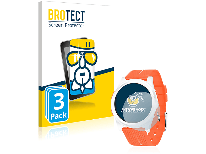 BROTECT 3x Airglass klare Schutzfolie(für Wifort Watch) Digital
