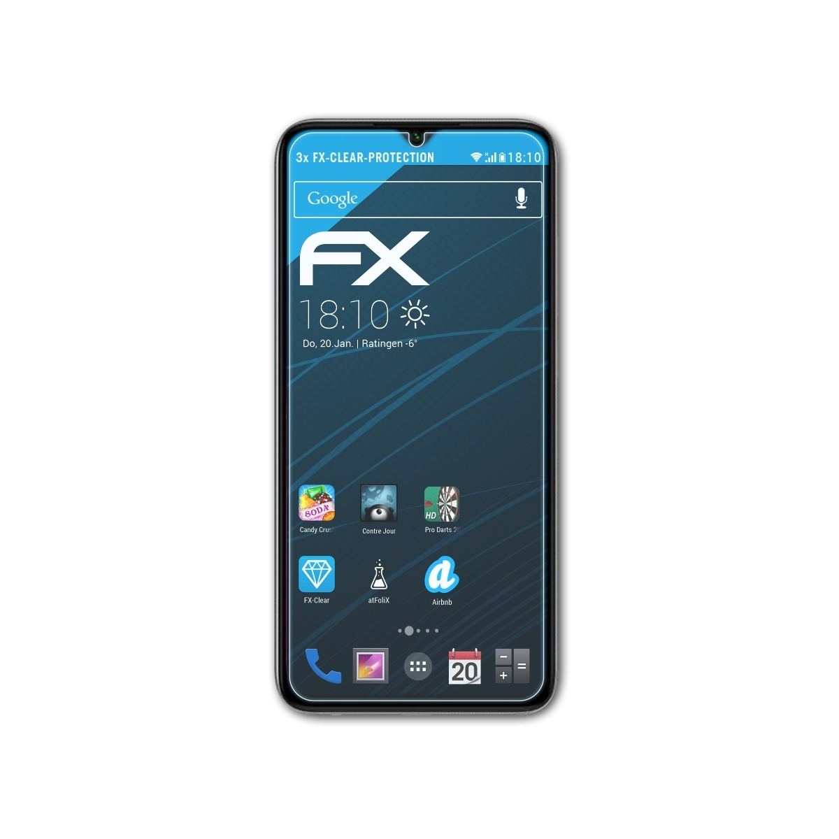 ATFOLIX 3x 8 Note Xiaomi FX-Clear Redmi (2021)) Displayschutz(für