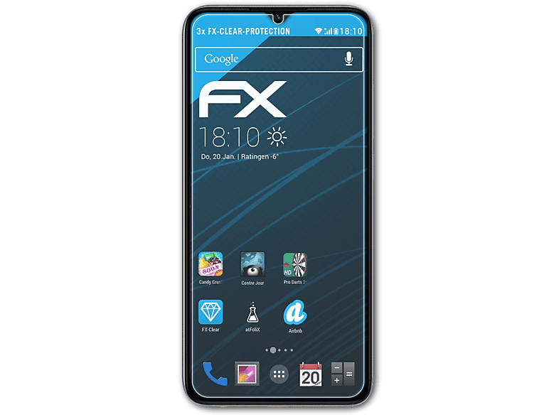 ATFOLIX 3x FX-Clear Displayschutz(für Xiaomi Redmi Note 8 (2021))