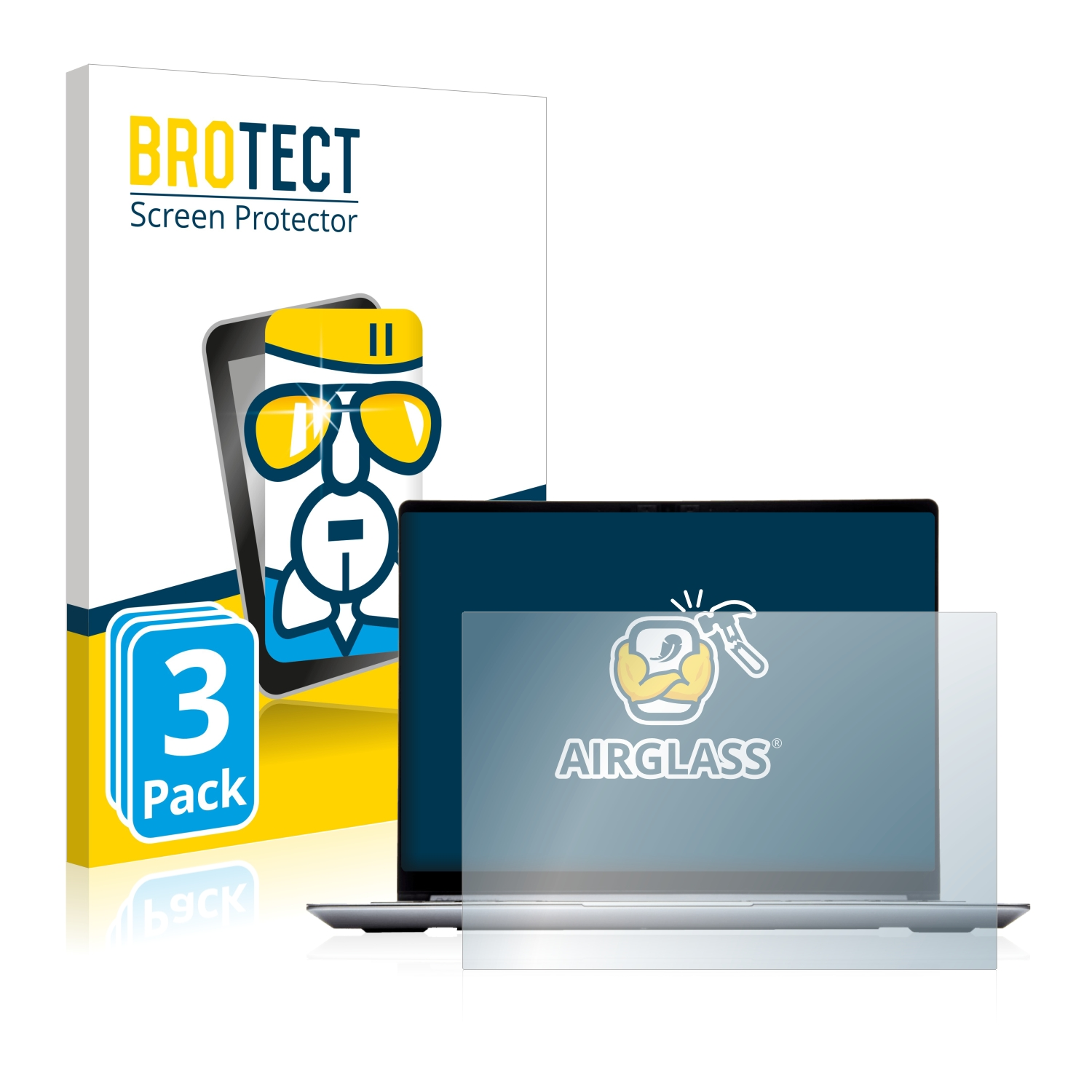 BROTECT 3x Airglass Framework Laptop) Schutzfolie(für klare