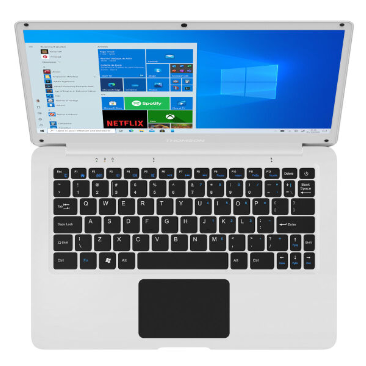 GENEO14C-4WH128, 4 Intel® Notebook Weiß GB Zoll RAM, SSD, Display, Celeron® THOMSON Intel 128 Neo UHD Prozessor, Grafik, GB mit 14,1