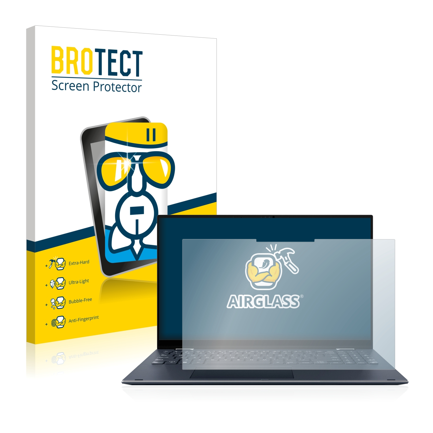 Flip Pro OLED) ZenBook ASUS BROTECT klare Airglass Schutzfolie(für 15