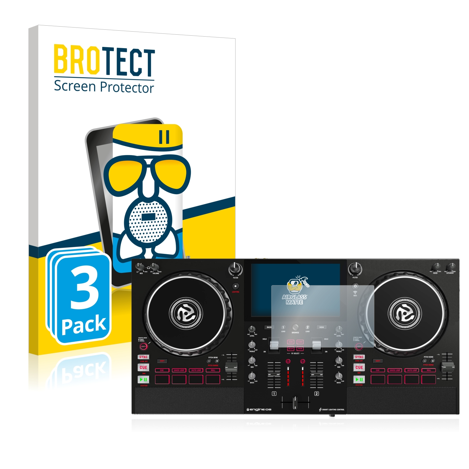 Pro) Airglass BROTECT Schutzfolie(für matte Numark Mixstream 3x
