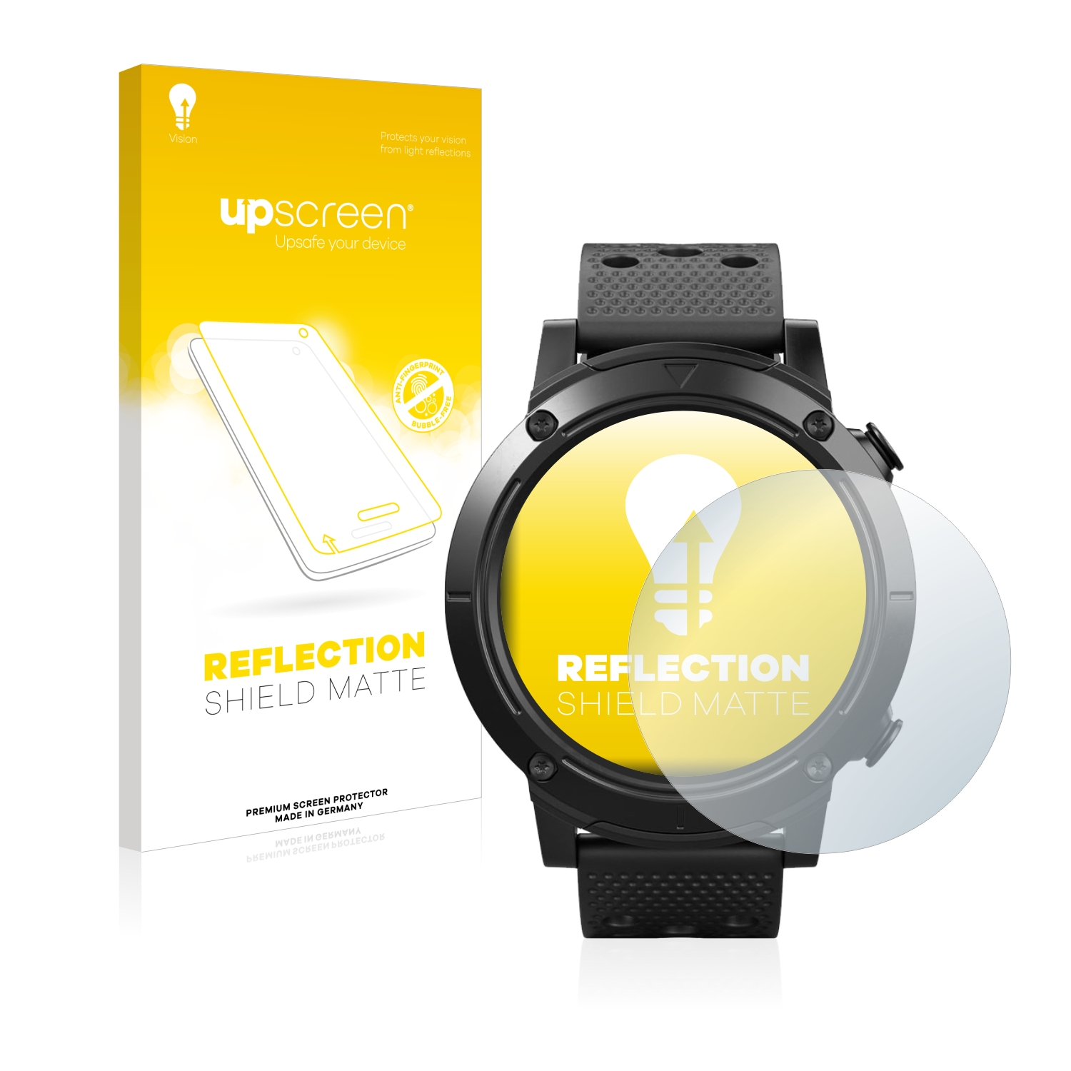 UPSCREEN entspiegelt matte Schutzfolie(für SilverCrest Smartwatch Sport)