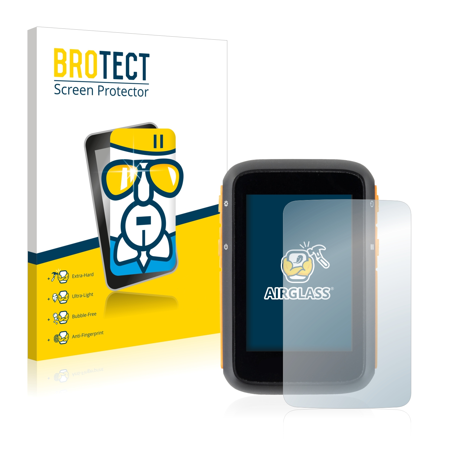 BROTECT provelo Schutzfolie(für GPS-Fahrradcomputer) Airglass klare