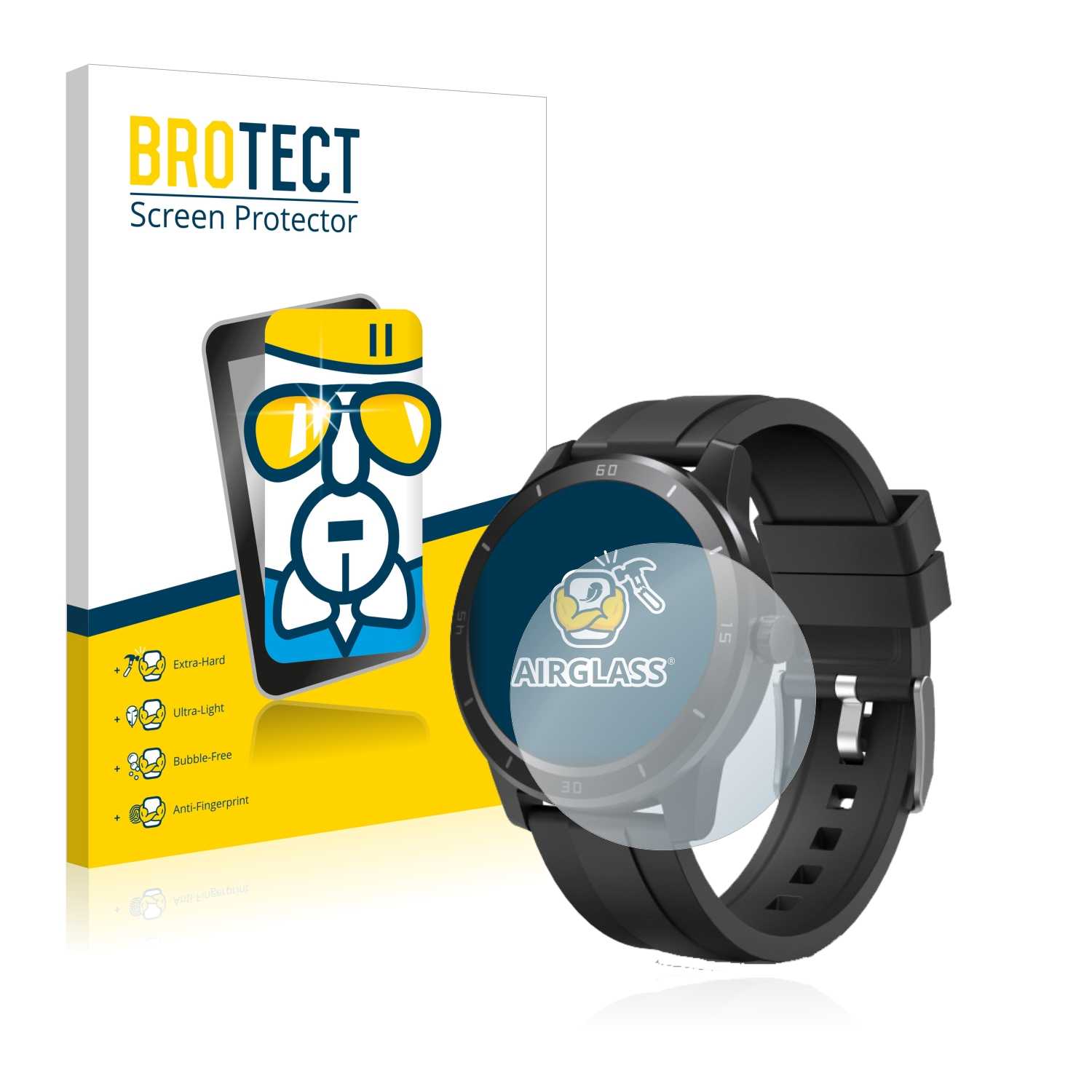BROTECT Airglass klare Schutzfolie(für Hama Fit 6900) Watch