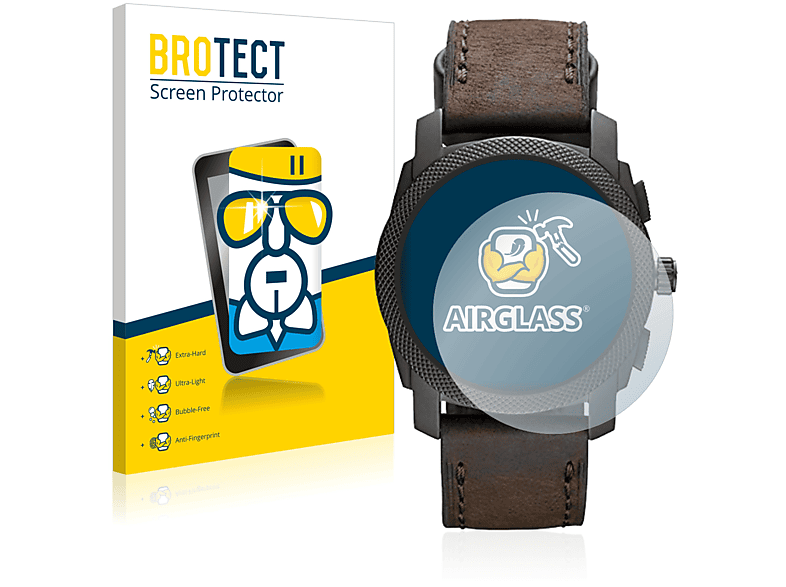 BROTECT Airglass klare Schutzfolie(für Fossil Chronograph)