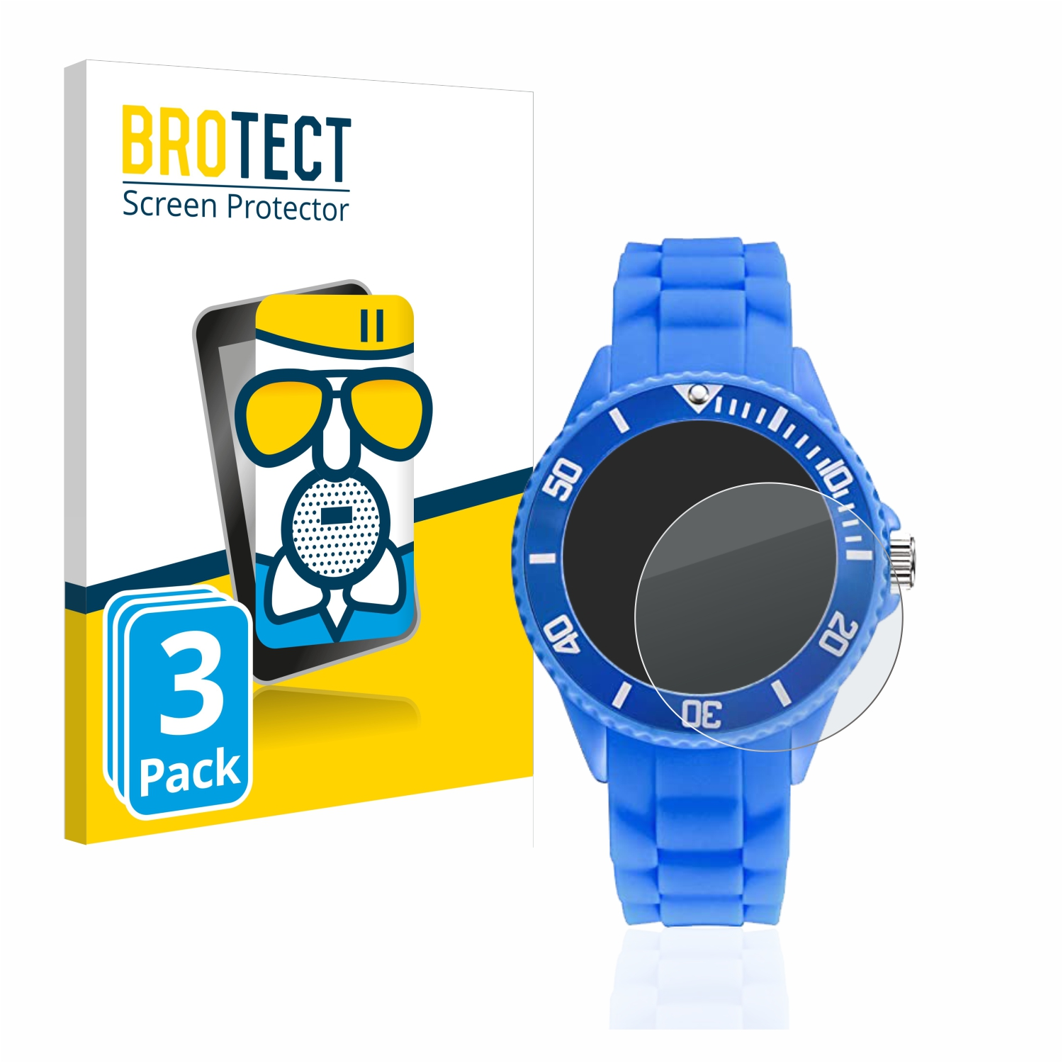 BROTECT 3x Learning Schutzfolie(für Alienwork matte Children´s Airglass Watch)