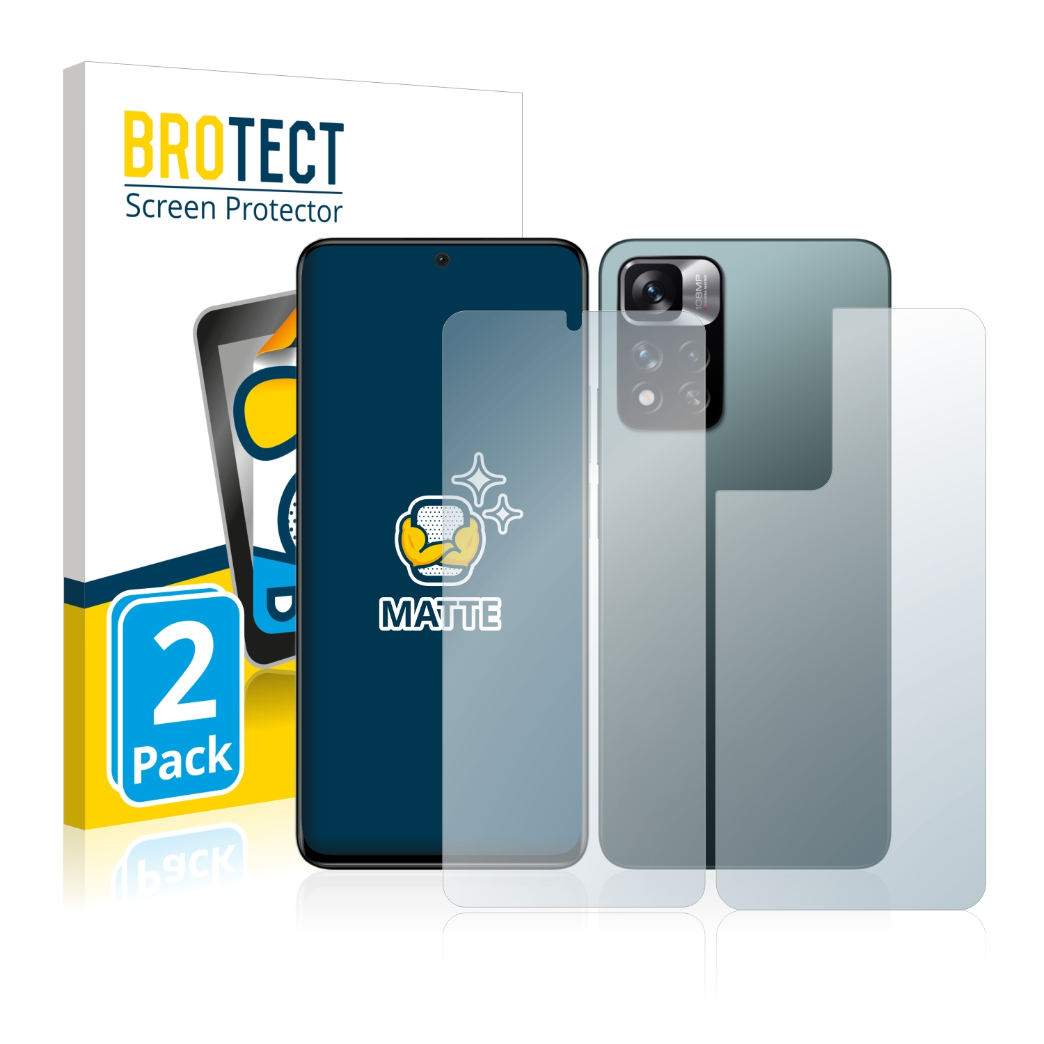 BROTECT 2x 11 Note Xiaomi Pro+ Redmi 5G) Schutzfolie(für matte